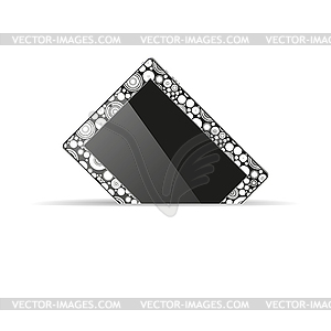 Modern touchscreen cellphone tablet smartphone on - vector clip art