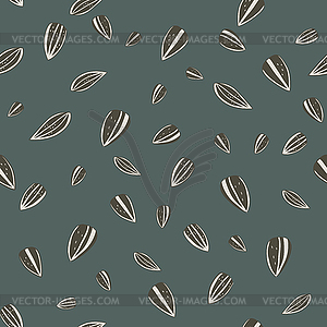 Sunflower seeds seamless pattern - vector clipart