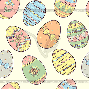 Seamless pattern with easter eggs - vector clip art