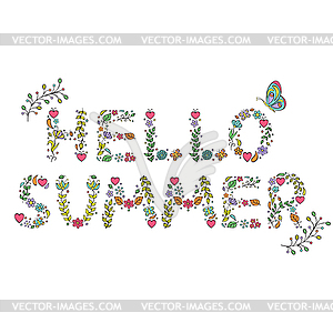 Hello summer - vector image