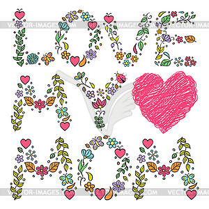 Love my mom - vector image