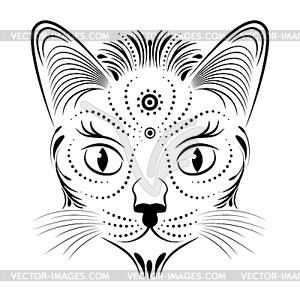 Abstract cat head - vector clipart