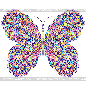 Красочные абстрактного бабочки - векторное графическое изображение
