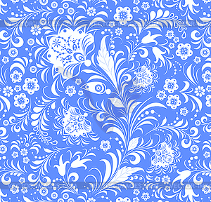 Flower seamless background - vector image