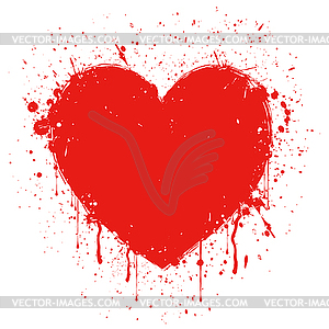 Abstract grunge heart - vector image