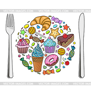 Sweets - vector clipart
