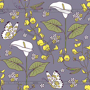 Floral background - royalty-free vector clipart