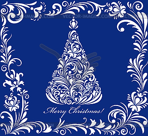 Christmas card with christmas ball - vector clipart