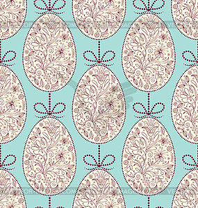 Seamless pattern with easter eggs - vector clipart