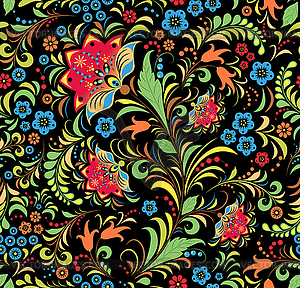 Russian floral ornament - vector clipart