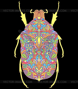 Colorful beetle - vector clipart