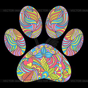 Animal paw print - vector clip art