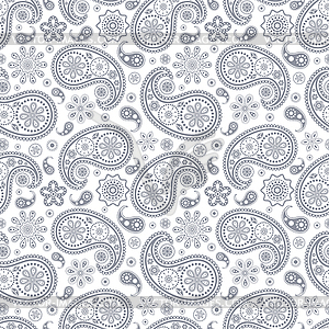 Seamless paisley pattern - vector clipart