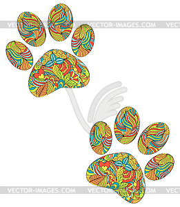 Animal paw print - vector clipart / vector image