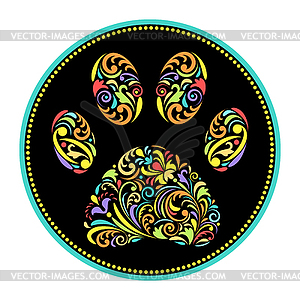 Paw print - vector image