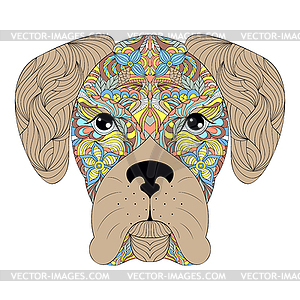 Head of dog - vector clipart / vector image