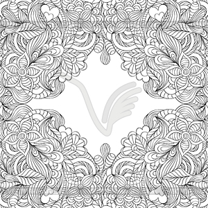 Abstract floral frame - vector clip art