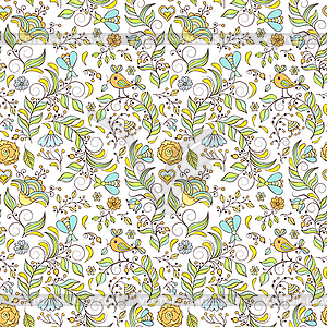 Floral seamless pattern - vector clipart / vector image