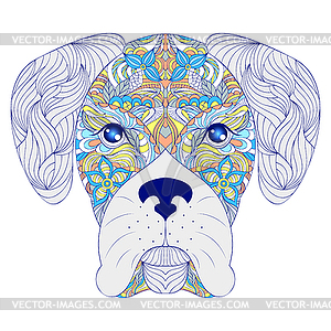 Head of dog - vector image