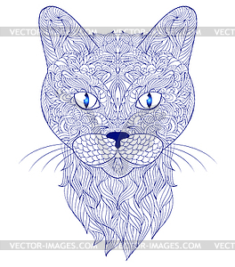 Голова кошки - клипарт в векторном формате