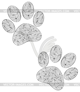 Животное лапа печати - векторное изображение клипарта