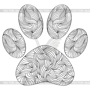 Животное лапа печати - векторная графика