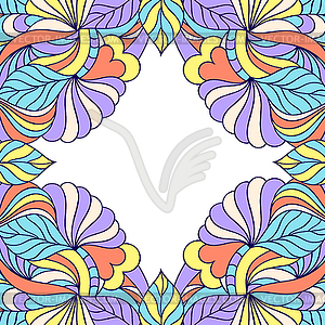Abstract floral frame - vector image