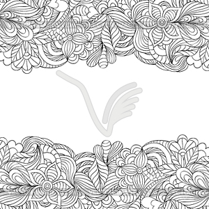 Abstract floral frame - vector clipart