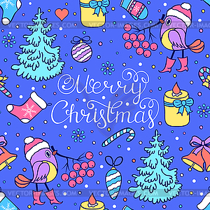 Seamless christmas pattern - vector image