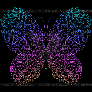 Абстрактные бабочки - изображение в векторном формате