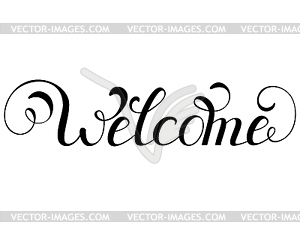 Inscription welcome - vector clipart