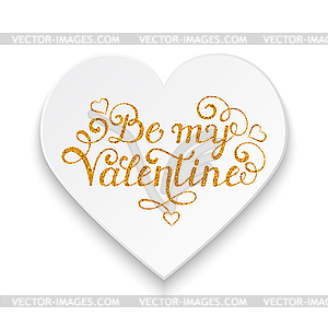 Be my Valentine card - vector clip art