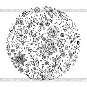 Floral pattern - vector clipart / vector image