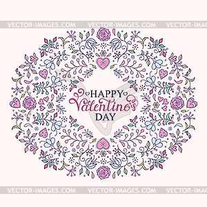 Floral frame - vector clipart