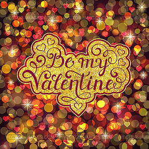 Valentine`s day card - vector clip art