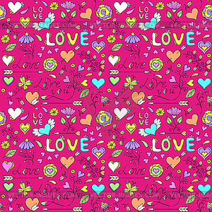 Colorful seamless pattern - vector clip art