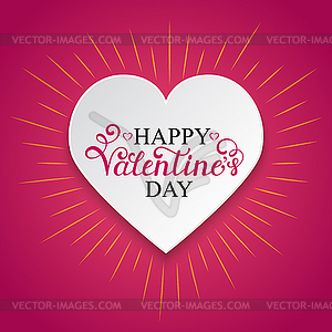 Happy Valentine`s day inscription - vector clipart