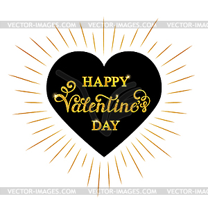 Happy Valentine`s day inscription - vector clip art