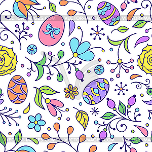 Easter seamless pattern - vector clip art