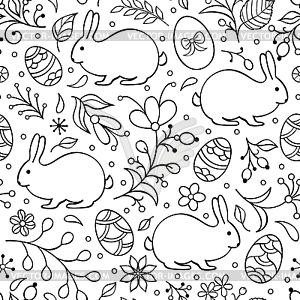 Easter seamless pattern - vector clip art