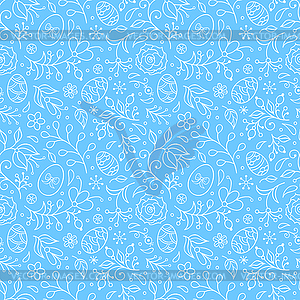 Floral easter pattern - vector clipart