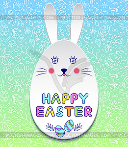 Floral easter card - vector clip art