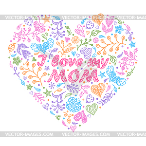 Colorful heart - vector image