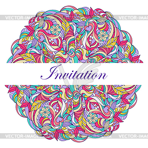 Colorful invitation card - vector clipart