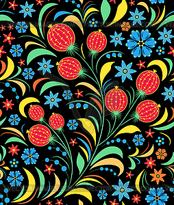 Traditional russian floral ornament - vector clip art