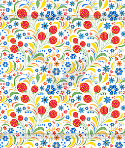 Traditional russian floral ornament - vector image