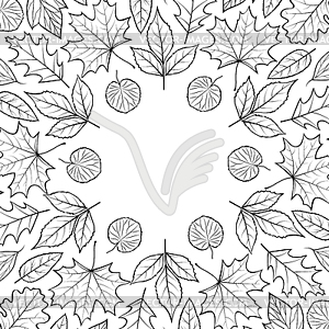 Pattern with autumn leaves - vector image