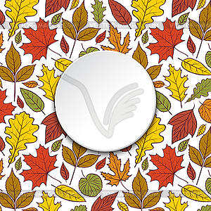 Pattern with autumn leaves - vector clipart