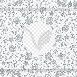 Floral invitation card - vector image