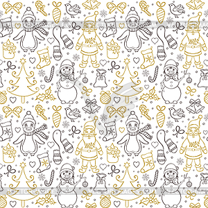 Seamless christmas pattern - vector clipart / vector image